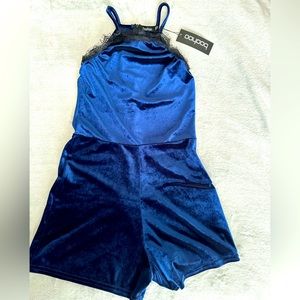BOOHOO Velvet style romper